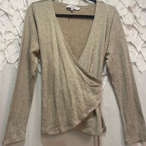 Faux wrap sweater